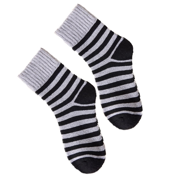 Qarigey 5 pares de calcetines de invierno para hombre, cubierta para el pie, estilo Simple, accesorios de calcetería para hombre, media pantorrilla, Medias Rayas gris claro Qarigey AP010992-07B