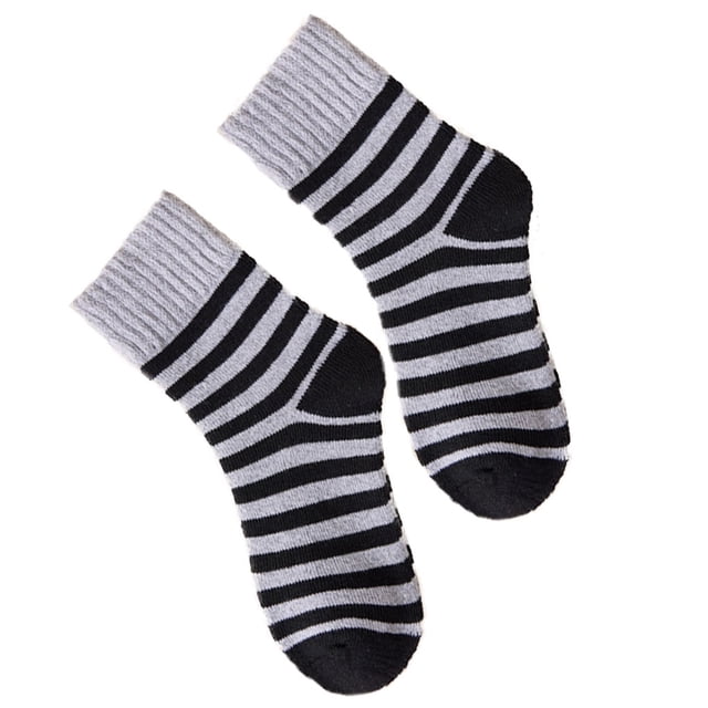 Qarigey 5 pares de calcetines de invierno para hombre, cubierta para el pie, estilo Simple, accesorios de calcetería para hombre, media pantorrilla, Medias Rayas gris claro Qarigey AP010992-07B