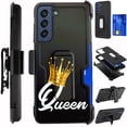 thumbnail image 1 of Compatible with Samsung Galaxy S22 Plus 6.6" Hybrid Card Holster Phone Case Cover (Queen Crown), 1 of 1
