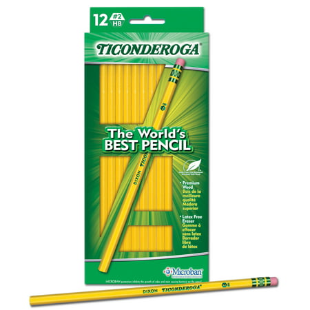 Dixon Ticonderoga #2 HB Soft Pencils, 12-Count