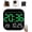 Green, variant on Hangable Standalone Square Clock, with Remote Control for Both Wall-Mounting and Tabletop Placement, Led Display Time, Date, Timer, and Temperature, for Office and Bedroom (Purple)