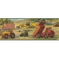 thumbnail image 2 of Construction Camion Bulldozer Enfants Papier Peint Frontière Conception Retro, Rouleau 15' x 9", 2 of 3