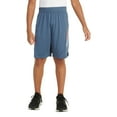 thumbnail image 3 of Boys 8-20 adidas AEROREADY® 3-Stripe Shorts Color: Black W Blue Size: SMALL, 3 of 4