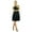 Black, variant on Bimba Women Shift Dress Above Knee Bohemian Clothing Party Dress