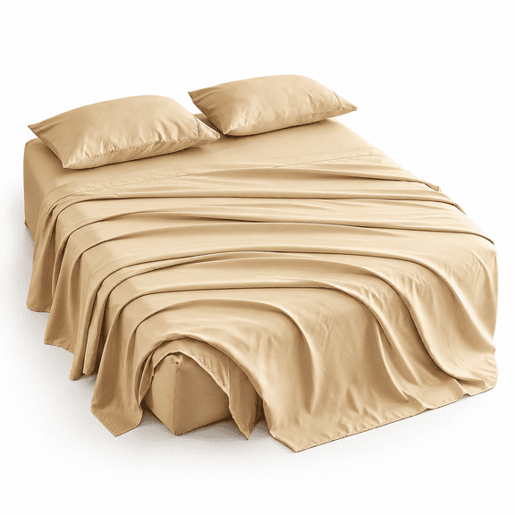 Oversized King Flat Sheet 132x110 Top Only Beige