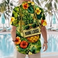 thumbnail image 4 of Ankishi Tropical Shirts for Men Pineapple Print Short Sleeve Funny Tropical Short Sleeve Button Up Shirts for Daily Wear Travel Vacation, 4 of 8