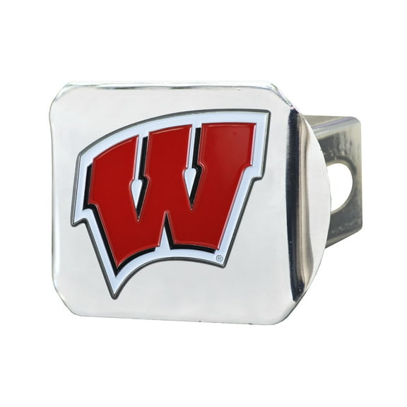 University of Wisconsin Color Hitch Chrome 3.4"x4"