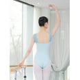 thumbnail image 3 of Ballet Leotard Adult Dance Bodysuit For Women Gymnastic Short Sleeve Dancewear, 3 of 7