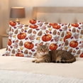 thumbnail image 3 of Fall Orange Pumpkin Outdoor Waterproof Pillow Covers, Thanksgiving Maple Autumn Pine Cone Decorative Rectangle Throw Pillowcase Sofa Cushion Sham for Patio/Couch/Chair, 20"x12" 2 Pack, 3 of 8