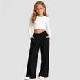 thumbnail image 2 of Tween Girls Trendy Clothes Baggy Girls Baggy Wide Leg Sweatpants Casual Loose Fit Joggers Soft Comfortable Sports Pants for Kids Daily School Wear, 2 of 5
