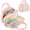 Pink, variant on TRIPGEAR 2 Compartment Pencil Box for Girls, Womens Soft Pen Pouch with Handle and Zipper