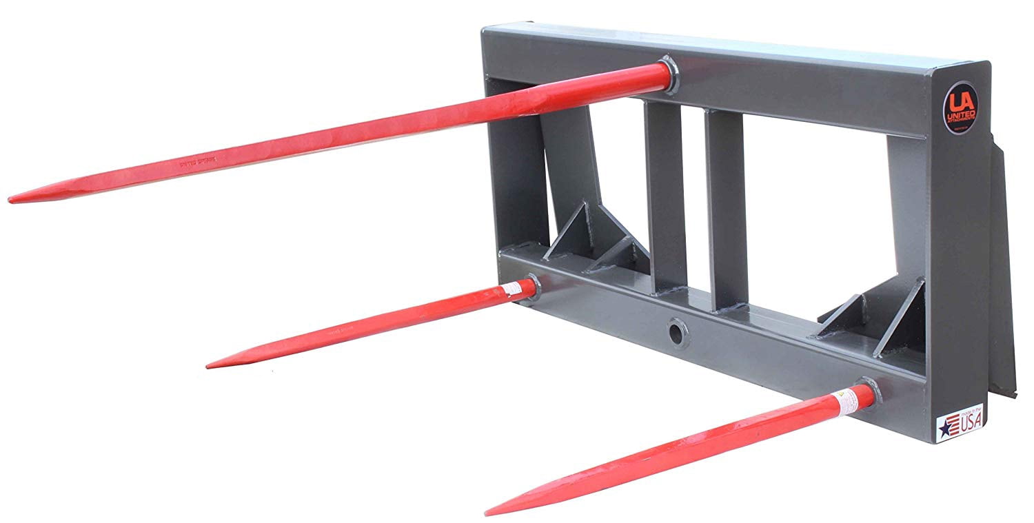 UA Made the USA HD Skid Steer Hay Bale Attachment with 49" Spears