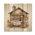 thumbnail image 3 of Designart "Organic Natural Bathroom Decor XXXV" Bathroom Print on Natural Pine Wood, 3 of 5