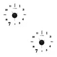 thumbnail image 2 of Reloj de pared Toystoory eléctrico Acero inoxidable Negro 2Conjunto, 2 of 6