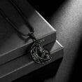 thumbnail image 6 of Jewmon Norse Viking Wolf Necklace Mens Pentagram Celtic Knot Crescent Moon Pendant Charm Nordic Vikings Jewelry Protective Gifts, 6 of 7
