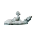 thumbnail image 2 of Adorno de escultura de resina tradicional de para sala de Yoga gris claro con detalles de apariencia texturizada paisaje único y ganado Baoblaze Estatua al aire libre, 2 of 8