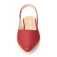 thumbnail image 6 of BLISSFUL STEP Valentine's Women's Shoes Slingback Pointed Toe Flat Shoes Red 7, 6 of 8