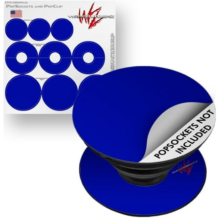 Decal Style Vinyl Skin Wrap 3 Pack for PopSockets Solids Collection Royal Blue (POPSOCKET NOT INCLUDED) by WraptorSkinz