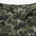 thumbnail image 3 of SWSMCLT Men's Cotton Cargo Shorts Summer Travel Casual Shorts Lightweight Bermuda Shorts Slim Fit Pocket Hiking Army Green 40, 3 of 4
