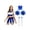 Blue A, variant on Zaldita Women's 5Pcs Cheerleading Team Uniform Outfits Cheer Leader Skirts Set for Club Party Holiday Red A M