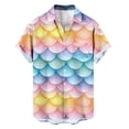 thumbnail image 3 of Mens Casual Manga Corta Botón Abajo Camisas Hombres Casual Moda Turndown Cuello Impresión Manga Corta Botón Camisa Blusa, Top de Verano, 3 of 6