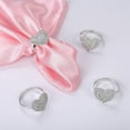 thumbnail image 4 of Valentine's Day Heart Napkin Ring for Table Setting, Decorative Napkin Holder Accessory for Holiday Dining, Home Kitchen Use and Everyday Tableware, 4 of 6