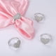 thumbnail image 4 of Servilleta de corazón de San Valentín Oro Plata | Acento de Aleación con Pedrerías, 1,57x1,18 pulgadas | Decoración festiva para la mesa, antioxidación, elegante portamesas, reutilizable para cenas, 4 of 6