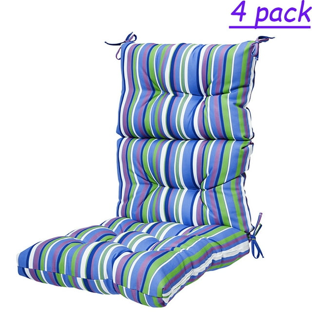 4 Pack Outdoor/Indoor High Back Chair Cushions Deep Seat Patio Seat and