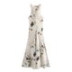 thumbnail image 4 of HH TRAF Vestido largo plisado con estampado elegante para mujer, moda de verano para mujer, cuello redondo, sin mangas, con cremallera en la espalda, vestidos largos de playa para mujer, 4 of 5