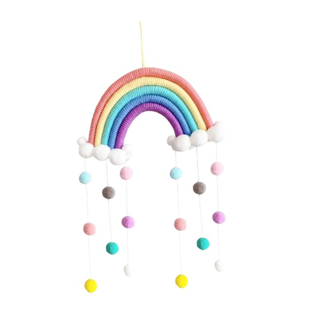 Adorno Nube Arcoiris Hand Woven Pendant Hanging Pendant Adornos del arco iris