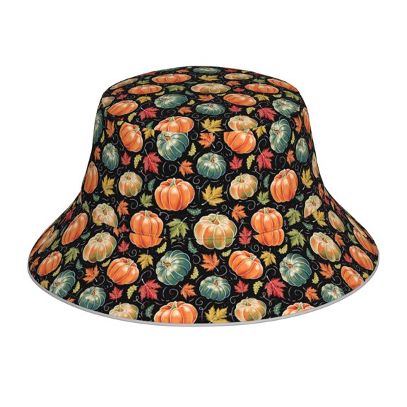 Honeii Daisy maple leaf for Unisex Bucket Hat Waterproof Rain Hat Reversible Shiny Rave Bucket Hat for Concert Festival Boonie Cap