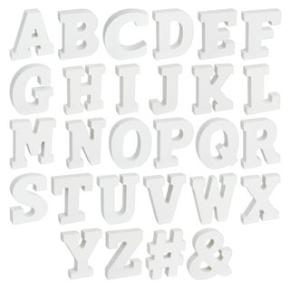  Chris.W White Wood Letters 4 Inch Mini Unfinished