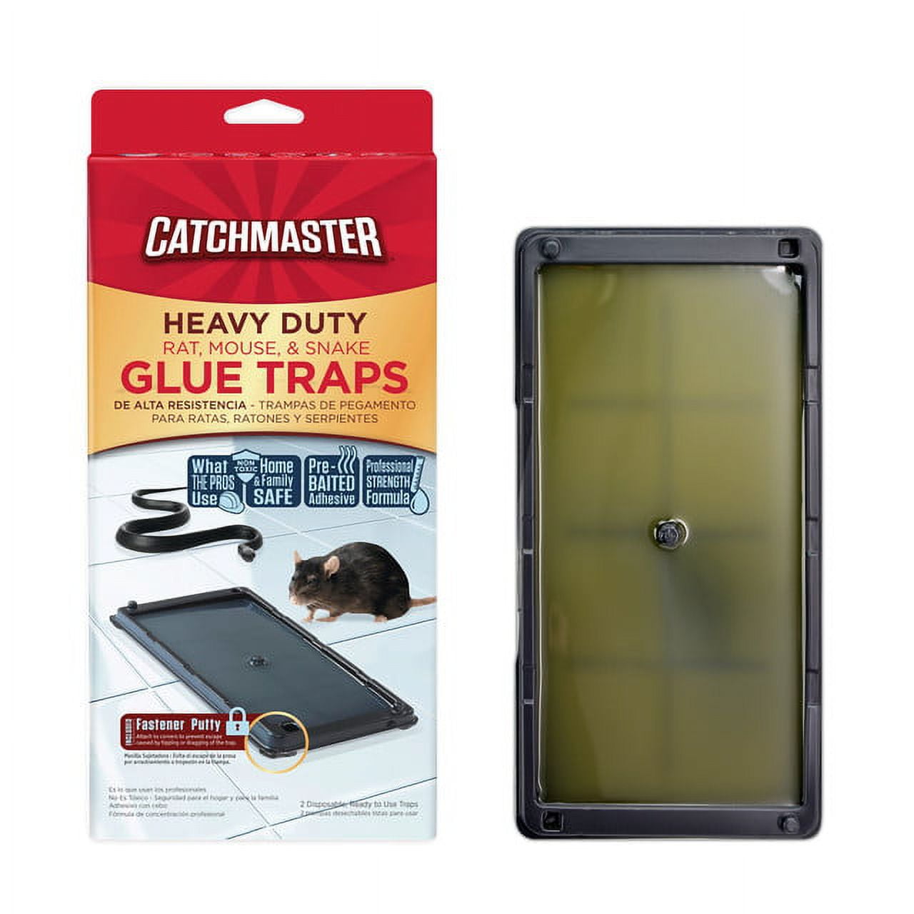 Catchmaster Heavy Duty Rat, Mouse, and Snake Glue Trap - 2pk