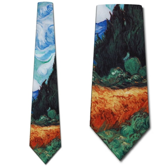 Wheat Field with Cypress Necktie Mens Tie
