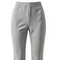 thumbnail image 4 of Bixock Toddler Girls Leggings High Waist Flare Pants Kids Trousers Elastic Waist Solid Color Fleece Lined Side Pocket Slim Fall Winter Sport Casual Wear Size 14-15Years, 4 of 6