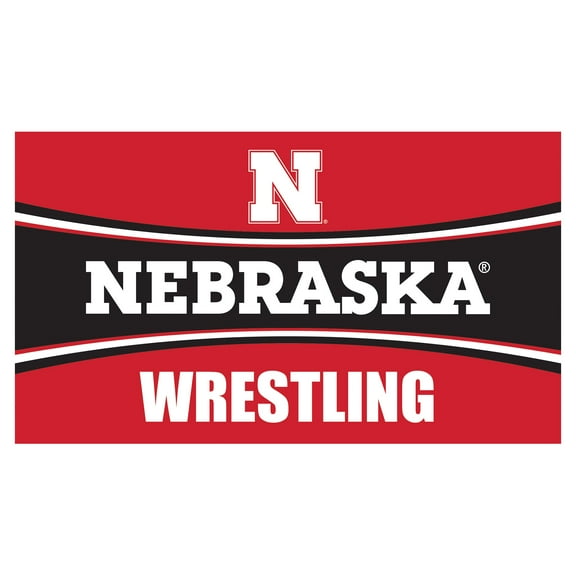 Nebraska Huskers 28" x 16" Wrestling Trapper Door Mat
