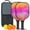 Black-1, variant on Pickleball Paddles Set Of 2, Fiberglass Surface, Fluid Smoke Aurora Art Style, 4 Balls & Bag