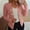 Pink-women crop jackets, variant on Women's Gold Button Open Front Suit Jackets Notch Lapel Single Breasted Blazers Casual Office Work Suit Jacket,Orange,L