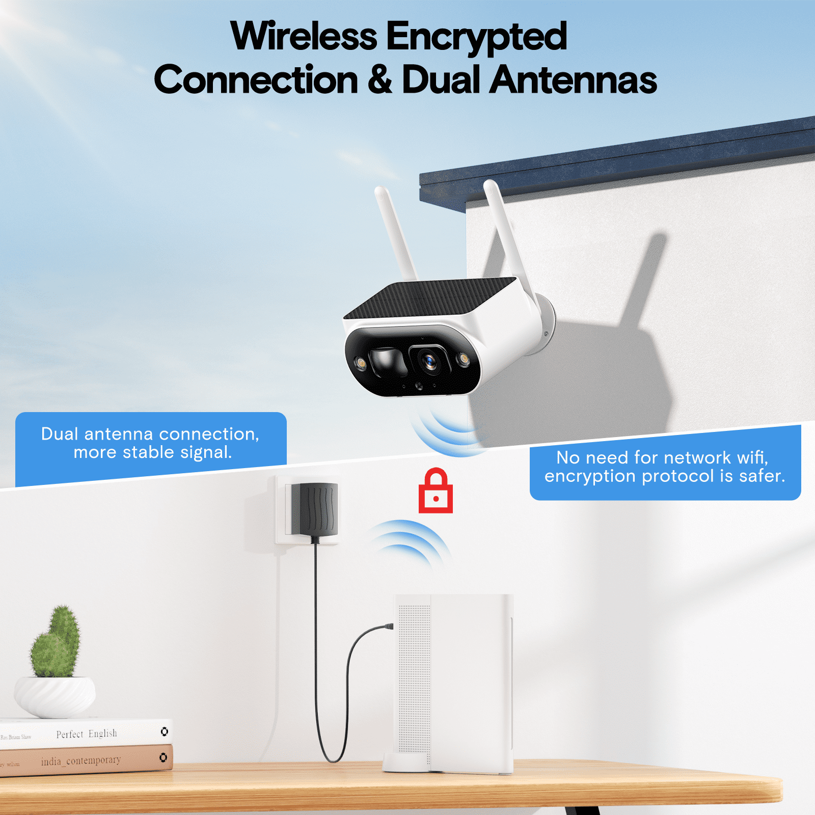 TOGUARD SC51 10CH 4MP Solar Wireless Security Camera System Outdoor with NVR, CCTV Camera Security System HDMI Output