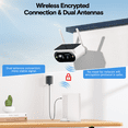 thumbnail image 3 of TOGUARD SC51 10CH 4MP Solar Wireless Security Camera System Outdoor with NVR, CCTV Camera Security System HDMI Output, 3 of 7
