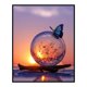 thumbnail image 1 of Cuadros Decorativos Bordado completo Sunset Butterfly 3-Strand 11CT Kit de algodón de punto de cruz impreso Tmvgtek embutido en tela, 1 of 9