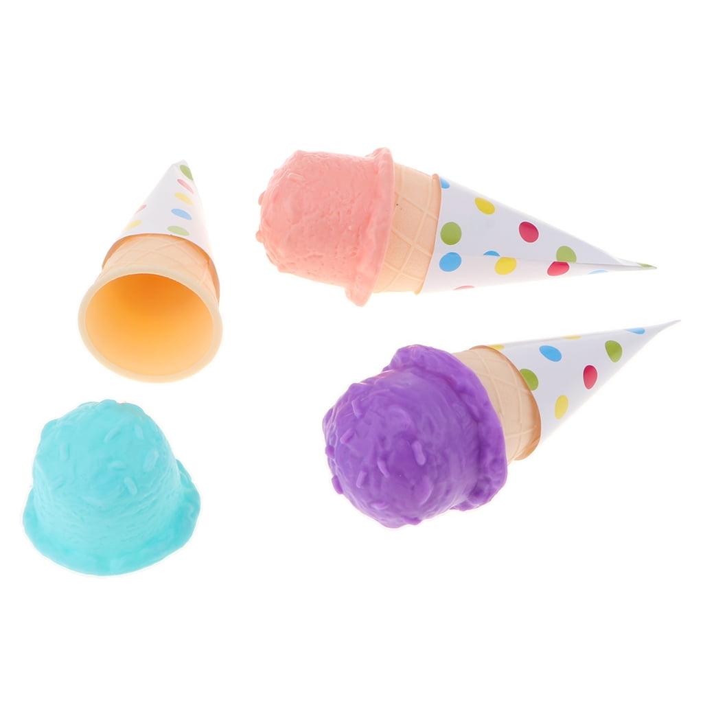 Safe Plastic Ice Cream Cakes Toys Set Pretend Play Kitchen Games Kids Gifts 