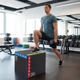 thumbnail image 2 of Costway 3-in-1 Plyometric Box,16” x 20” x 24” Soft Plyo Jump Box with PU Cover for Training Multicolor, 2 of 10