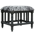 thumbnail image 4 of Uttermost Rancho Wood and Faux Cow Hide Small Bench in Black/White, 4 of 5
