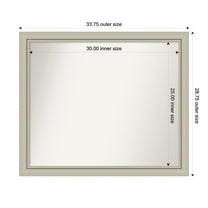 Amanti Art Custom Wall and Bathroom Mirror (28.75 x 33.75 in.), Romano Silver Narrow Frame