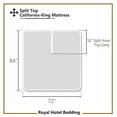 thumbnail image 5 of Royal Hotel Split-King: Adjustable King Bed Sheets 5PC Solid Ivory 100% Combed Cotton 550-Thread-Count, Deep Pocket, 5 of 5