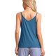 thumbnail image 3 of Camisetas sin mangas de mujer INSPIRE CHIC, pijamas de capa base, tirantes de espagueti, tops de tanque de sueño en V, XL azul pavo real, 3 of 6