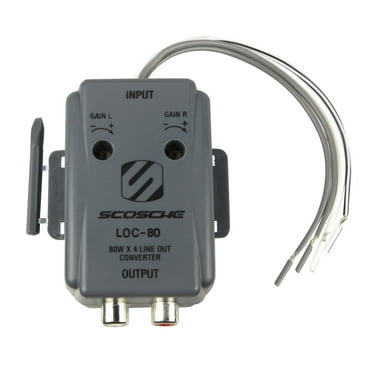 Scosche LOC80 Line Output Converter 2 Channel High/Low RCA Converter Car Audio