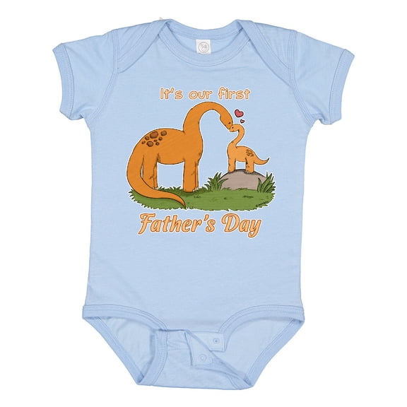 Inktastic It's Our 1st Father's Day Brontosaurus Family Boys or Girls Baby Bodysuit