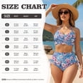 thumbnail image 7 of Xoenoiee Cherry Blossom Oil Painting Print Women's Bikini Sets Two Piece Swimsuit V Neck Bathing Suit Halter Back Self Tie Swimwear High Rise Bottom, S, 7 of 7